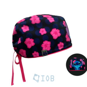 Gorro quirurgico stitch flowers